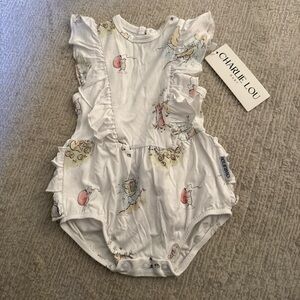 Charlie Lou Baby | winnie the pooh bamboo ruffle bodysuit
